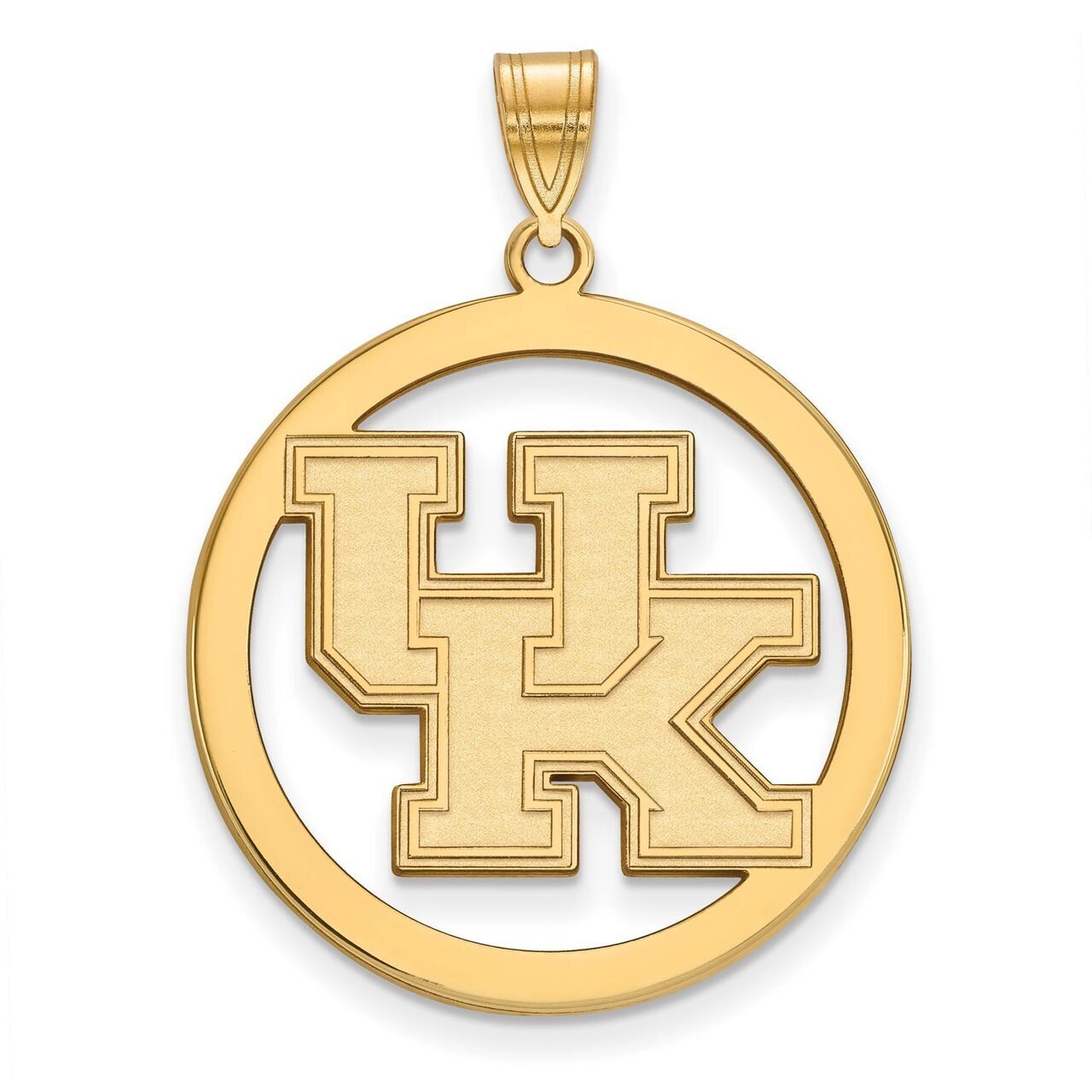 University of Kentucky L Pendant in Circle Gold-plated Silver GP034UK