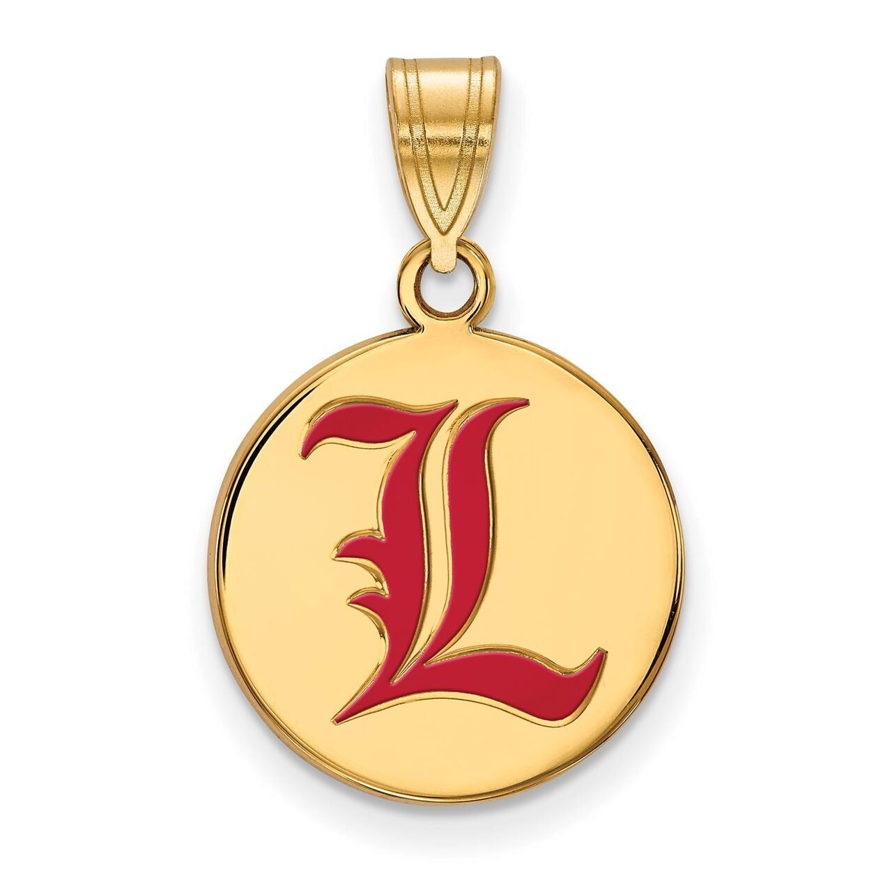 University of Louisville Medium Enamel Disc Pendant Gold-plated Silver GP034UL, MPN: GP034UL, 88677…