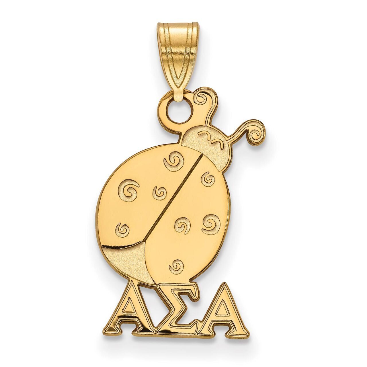 Alpha Sigma Alpha Small Pendant Gold-plated Silver GP035ASI