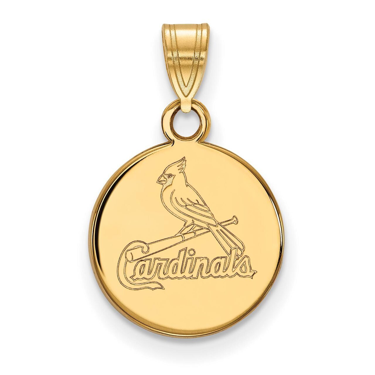 Saint Louis Cardinals Small Disc Pendant Gold-plated Silver GP035CRD, MPN: GP035CRD, 886774937236