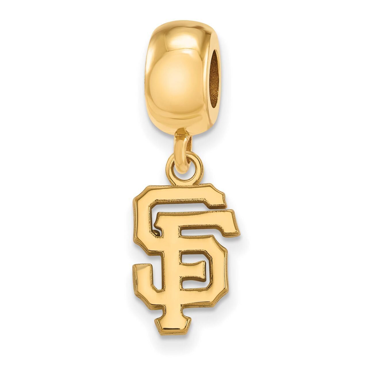 San Francisco Giants Bead Charm Small Dangle Gold-plated Silver GP035GIT, MPN: GP035GIT, 8867749373…