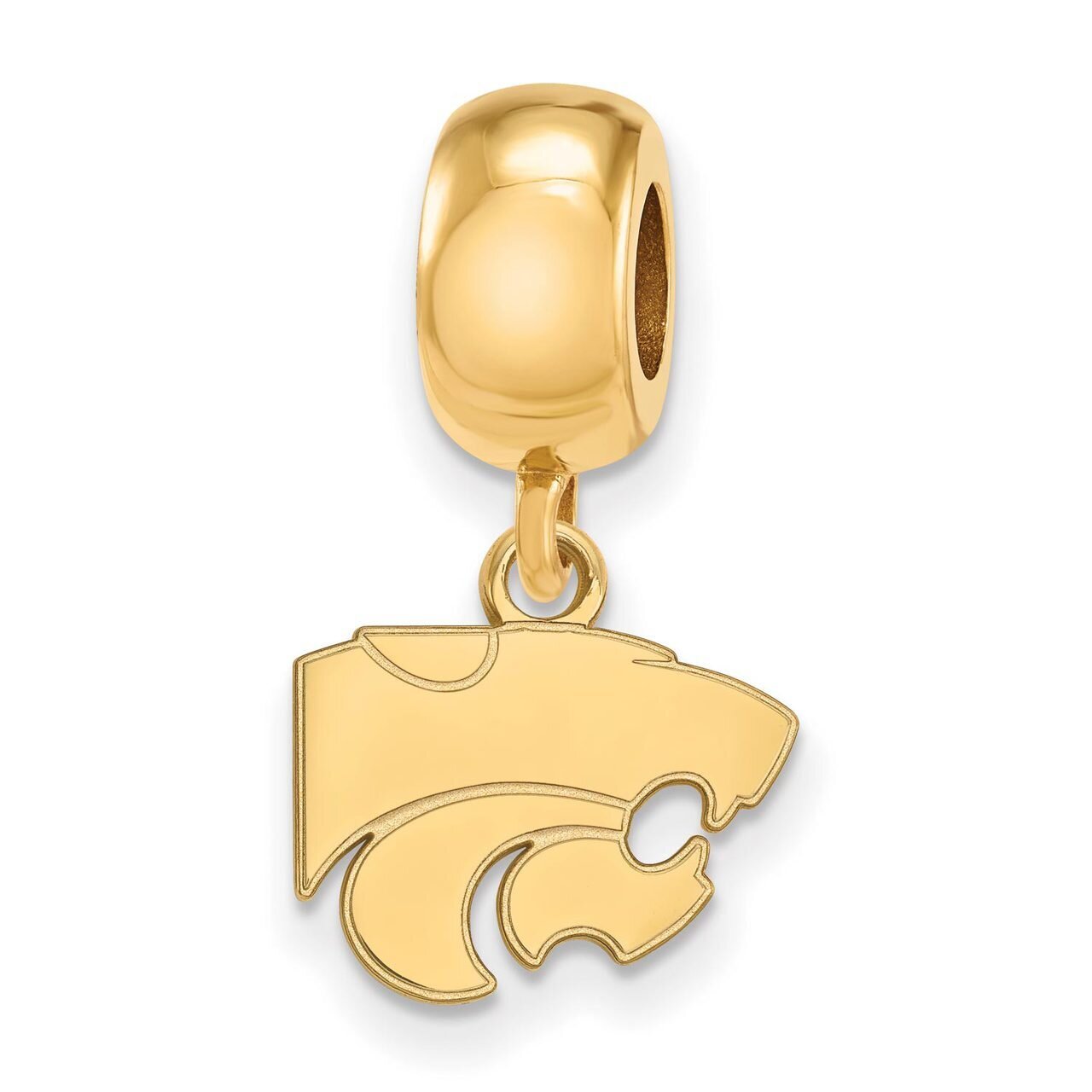 Kansas State University Bead Charm x-Small Dangle Gold-plated Silver GP035KSU