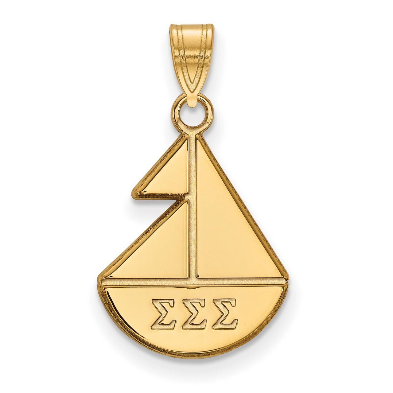 Sigma Sigma Sigma Small Pendant Gold-plated Silver GP035SSS