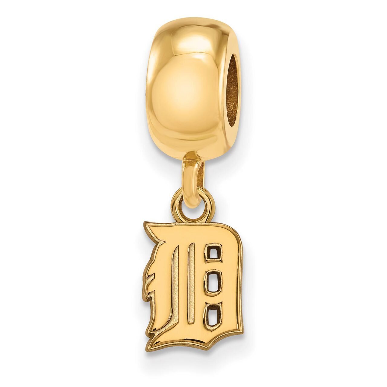 Detroit Tigers Bead Charm x-Small Dangle Gold-plated Silver GP035TIG
