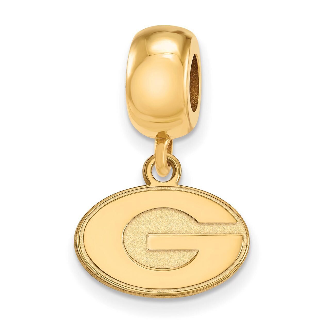 University of Georgia Bead Charm x-Small Dangle Gold-plated Silver GP035UGA