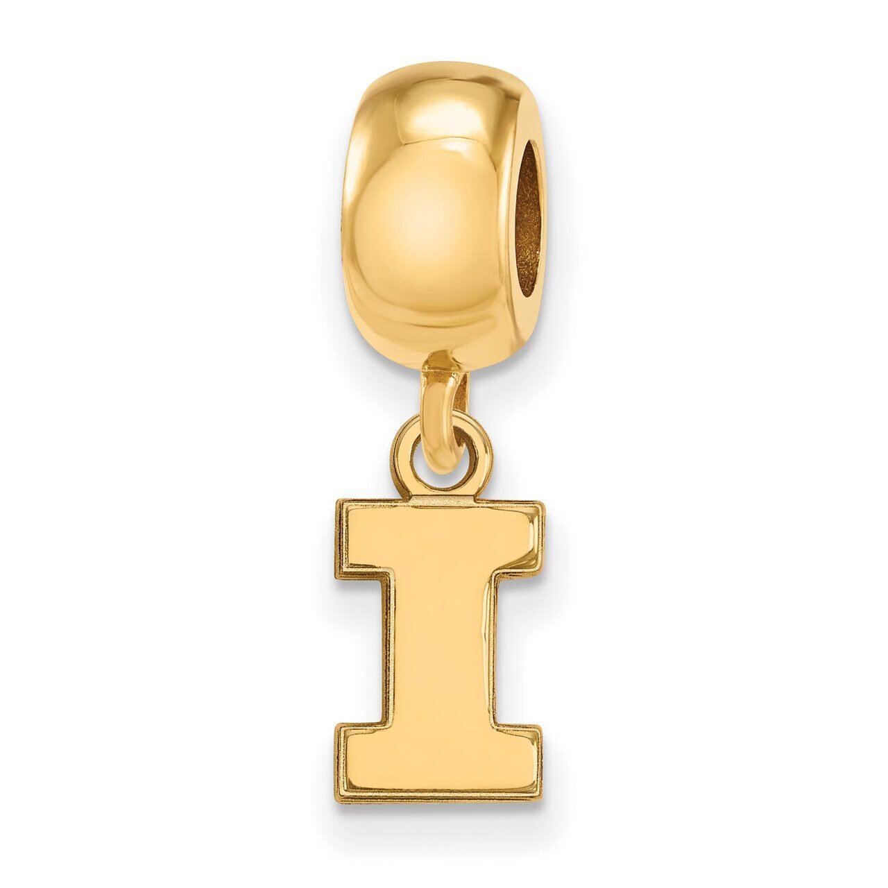 University of Illinois Bead Charm x-Small Dangle Gold-plated Silver GP035UIL
