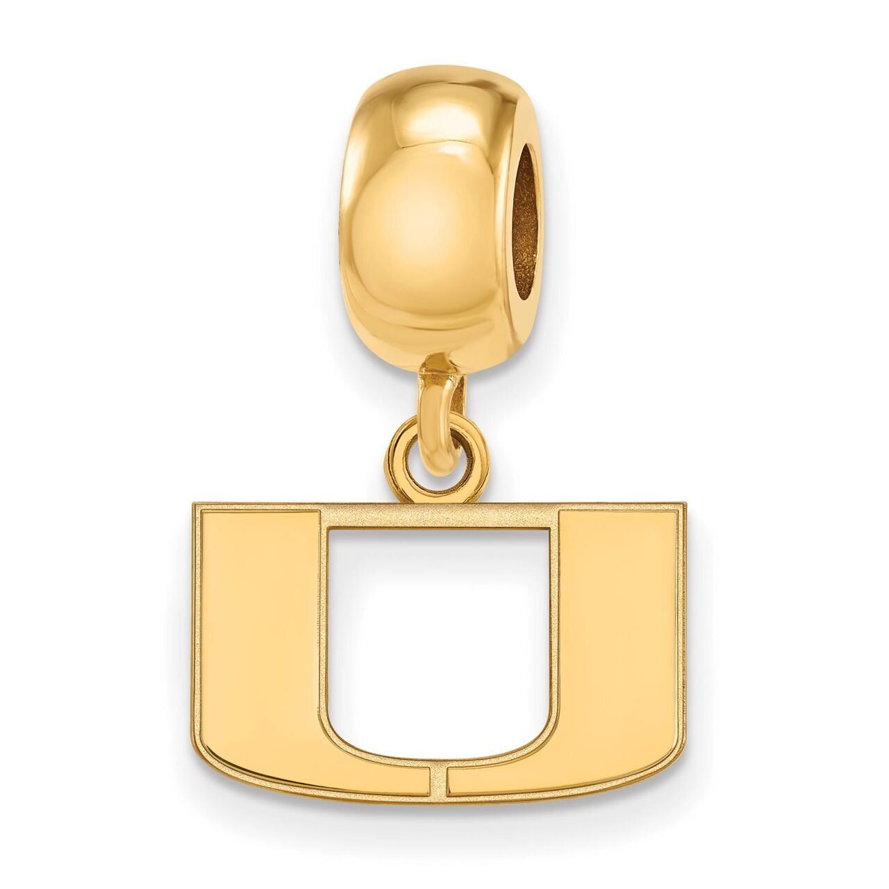 University of Miami Bead Charm x-Small Dangle Gold-plated Silver GP035UMF