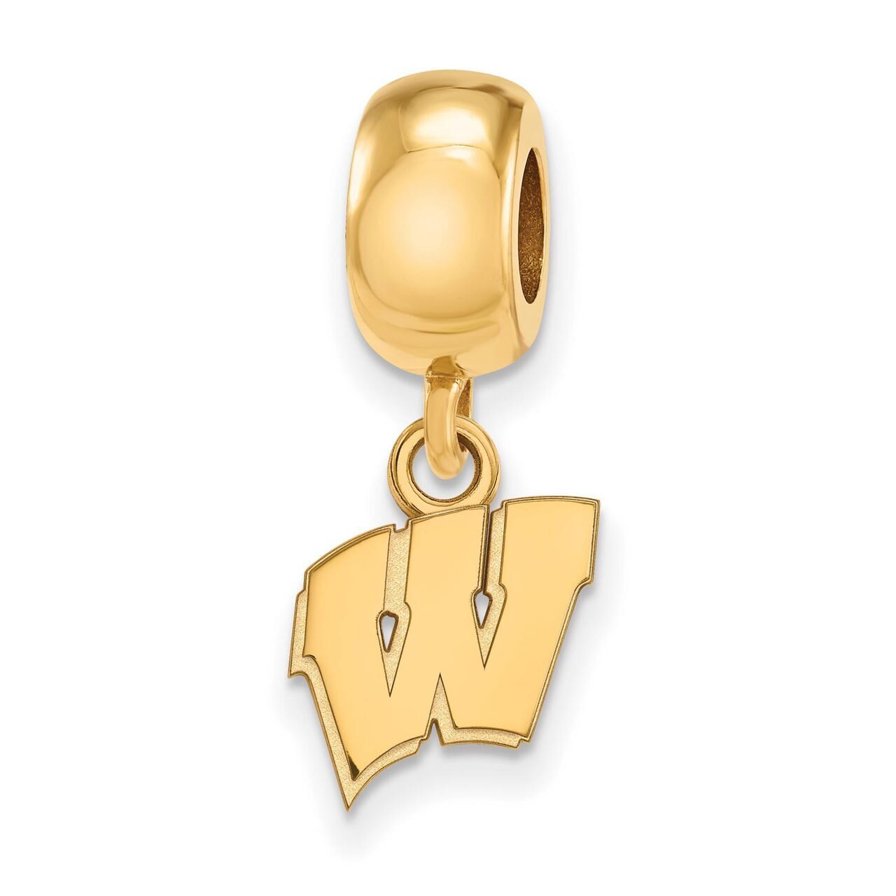 University of Wisconsin Bead Charm x-Small Dangle Gold-plated Silver GP035UWI
