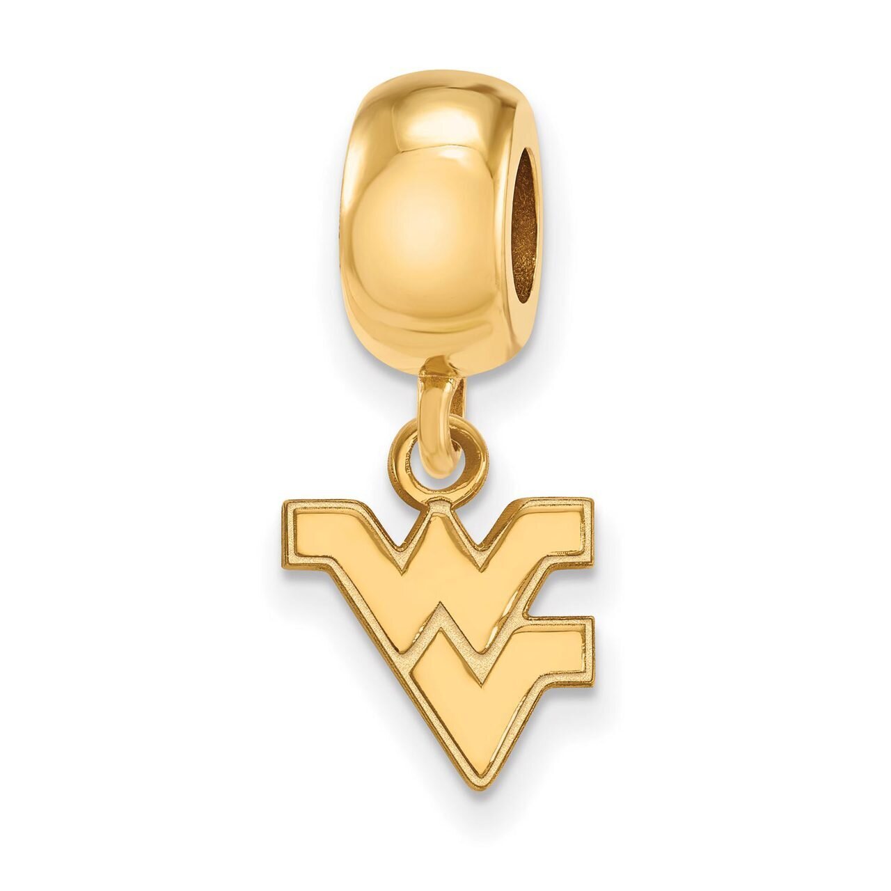 West Virginia University Bead Charm x-Small Dangle Gold-plated Silver GP035WVU, MPN: GP035WVU, 8867…