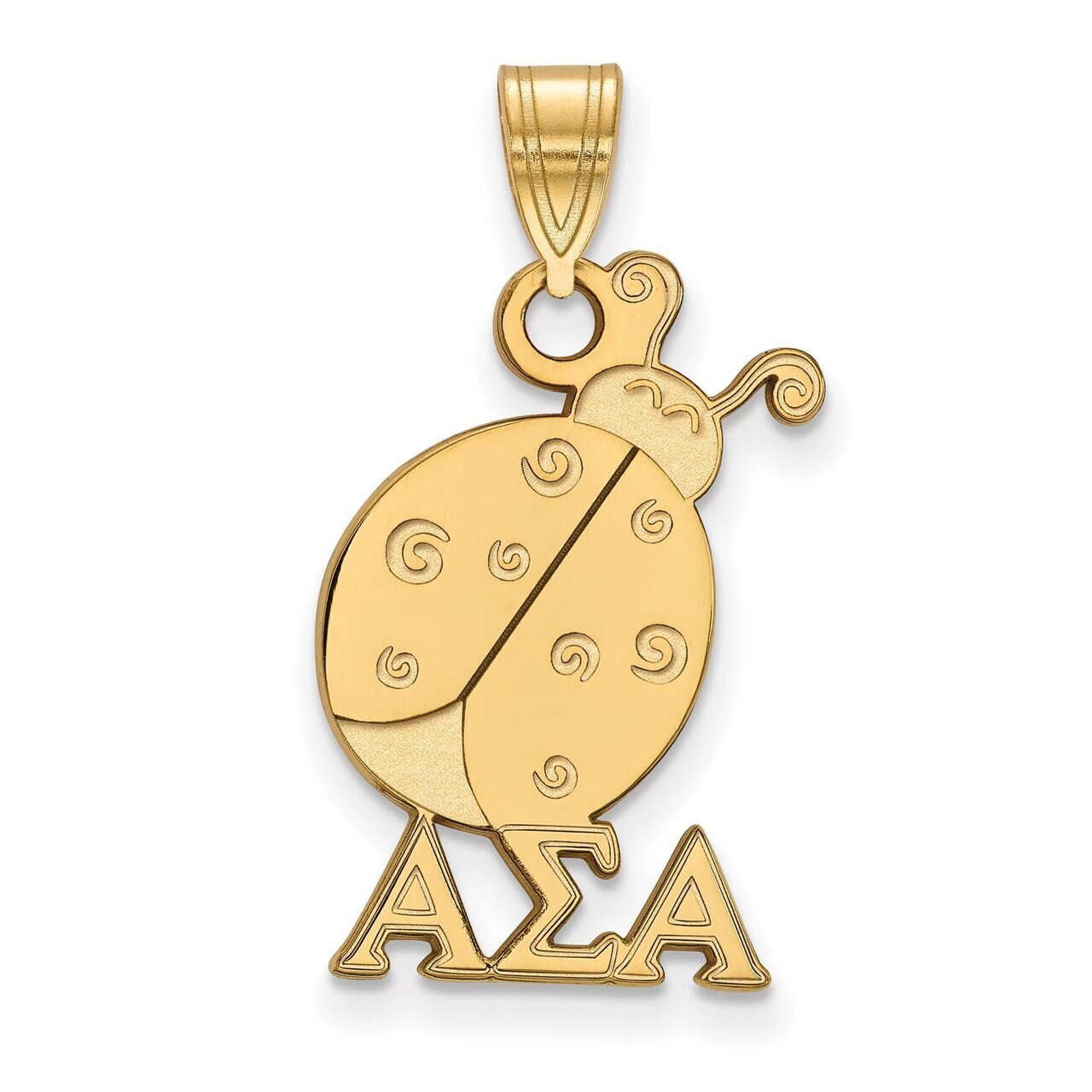 Alpha Sigma Alpha Medium Pendant Gold-plated Silver GP036ASI, MPN: GP036ASI, 886774937953