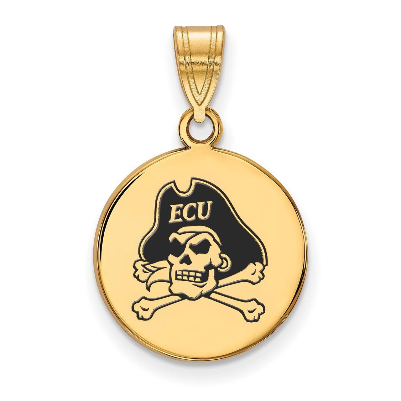 East Carolina University Medium Enamel Disc Pendant Gold-plated Silver GP036ECU, MPN: GP036ECU, 886…