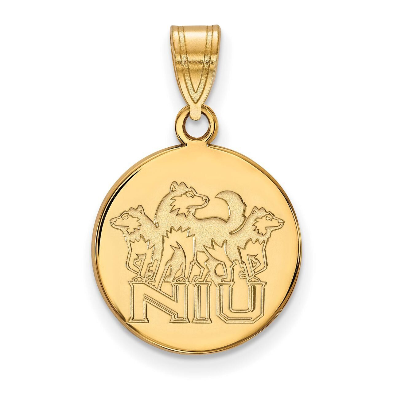 Northern Illinois University Medium Disc Pendant Gold-plated Silver GP036NIU, MPN: GP036NIU, 886774…