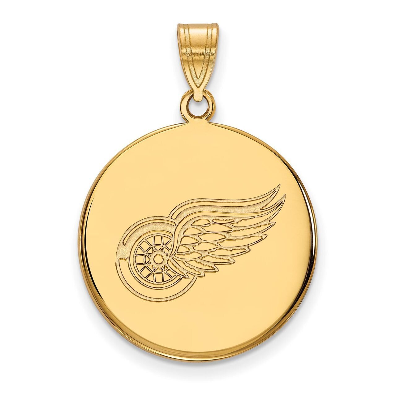 Detroit Red Wings Large Disc Pendant Gold-plated Silver GP036RWI