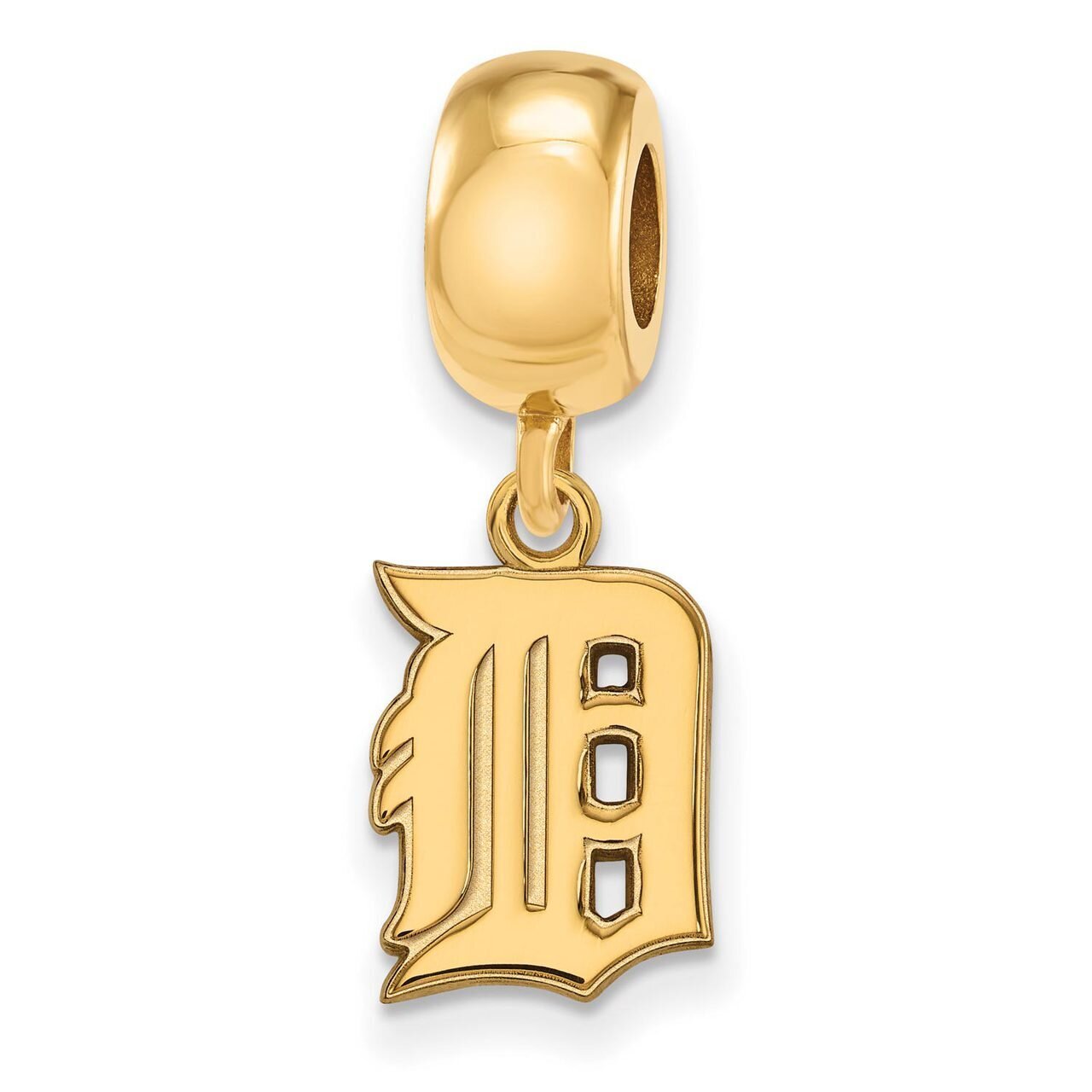 Detroit Tigers Bead Charm Small Dangle Gold-plated Silver GP036TIG, MPN: GP036TIG, 886774938332