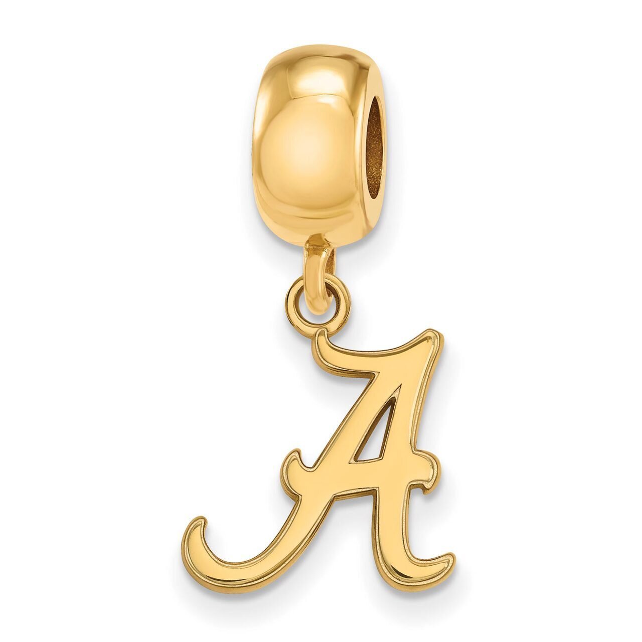 University of Alabama Bead Charm Small Dangle Gold-plated Silver GP036UAL