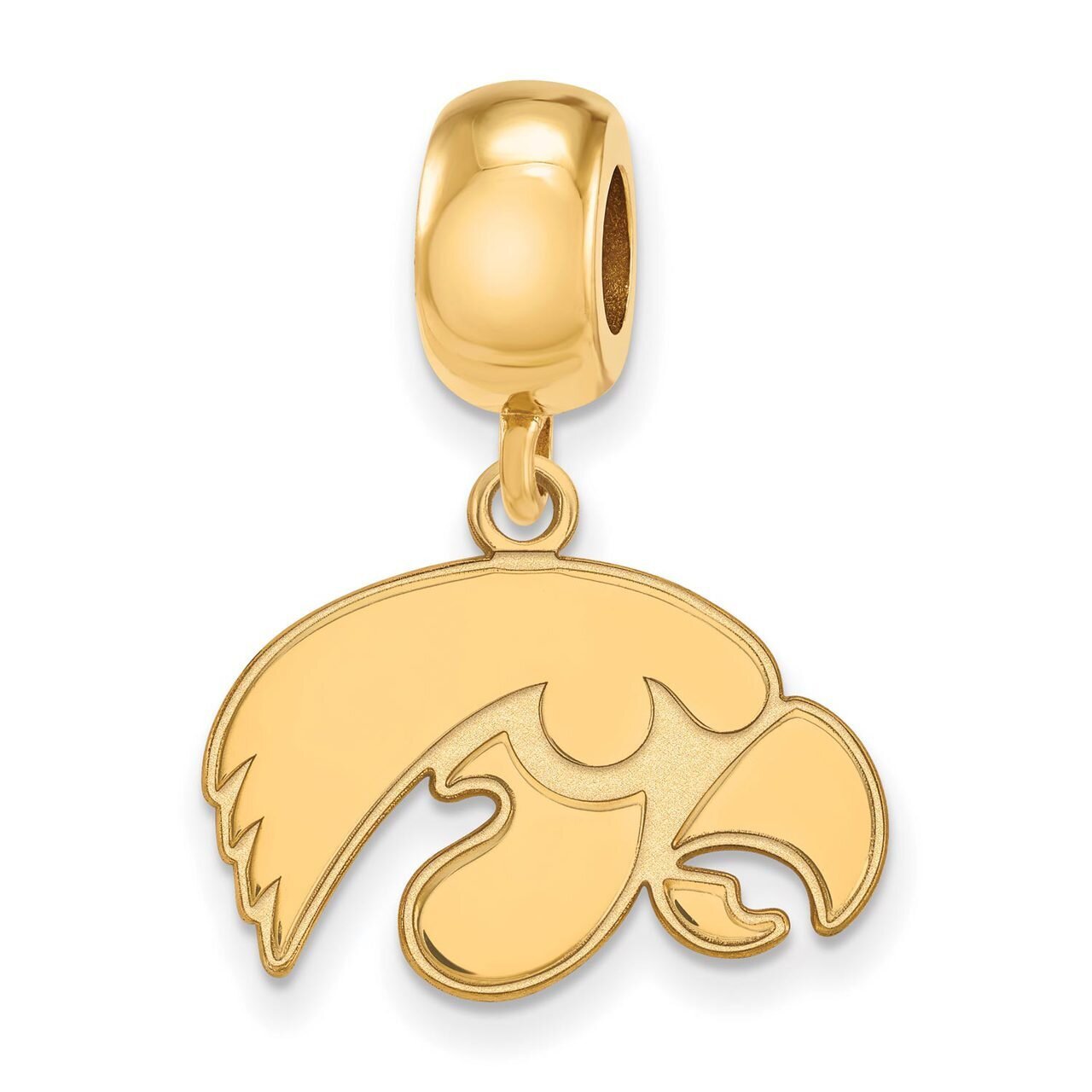 University of Iowa Bead Charm Small Dangle Gold-plated Silver GP036UIA, MPN: GP036UIA, 886774938417