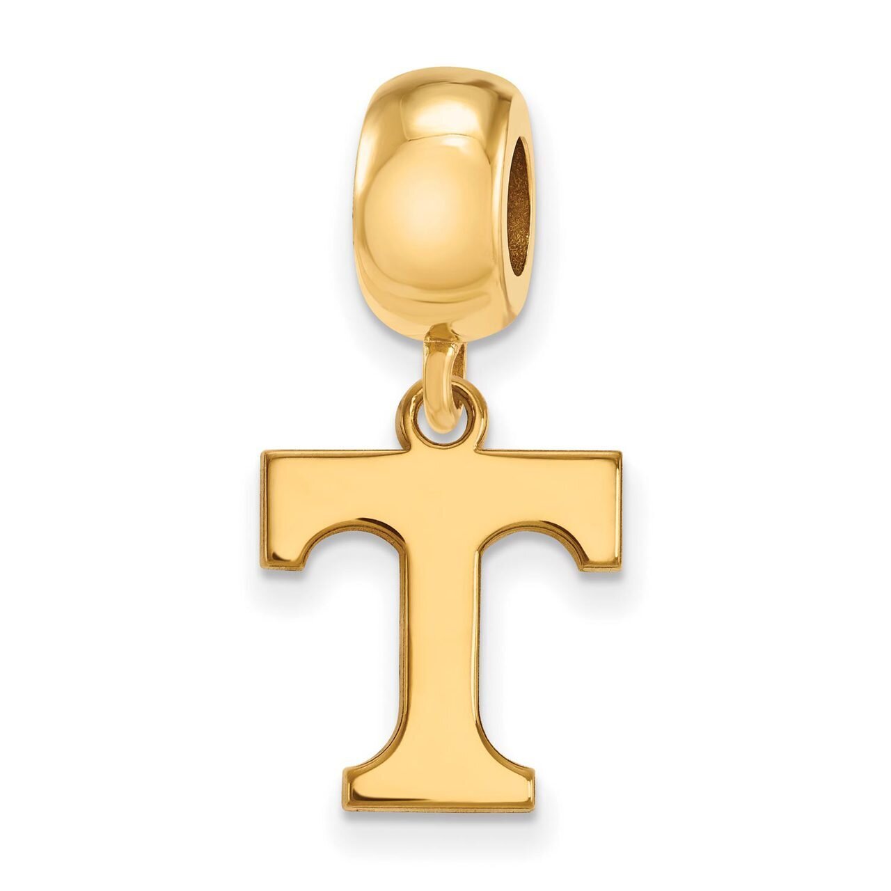 University of Tennessee Bead Charm Small Dangle Gold-plated Silver GP036UTN