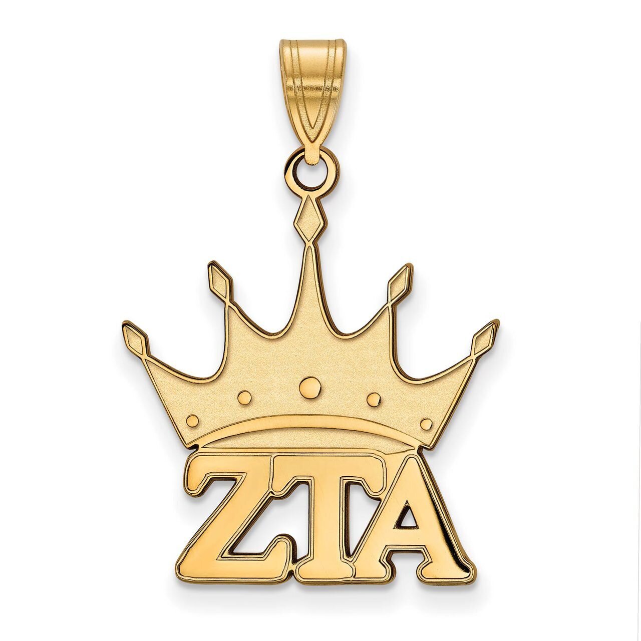 Zeta Tau Alpha Medium Pendant Gold-plated Silver GP036ZTA