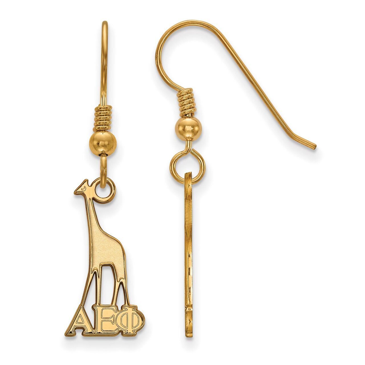 Alpha Epsilon Phi Medium Dangle Earrings Gold-plated Silver GP037AEP, MPN: GP037AEP, 886774938646