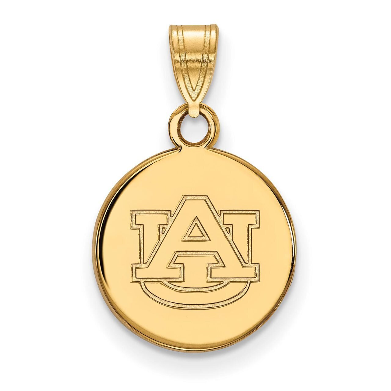 Auburn University Small Disc Pendant Gold-plated Silver GP037AU