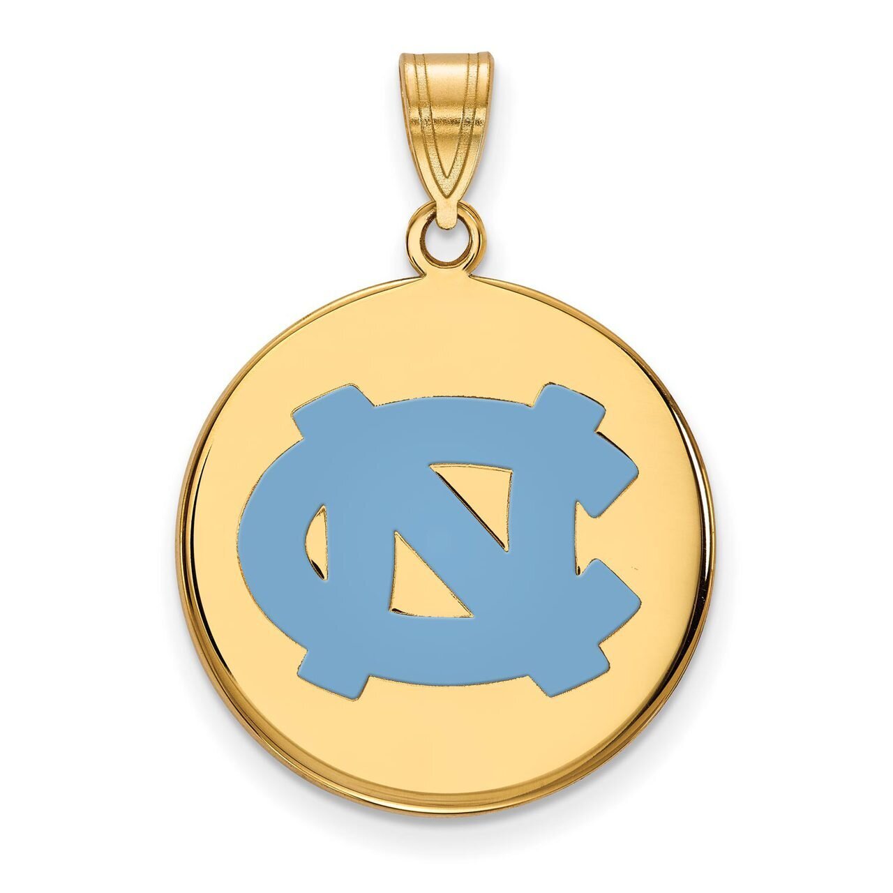 University of North Carolina Large Enamel Disc Pendant Gold-plated Silver GP037UNC, MPN: GP037UNC, …