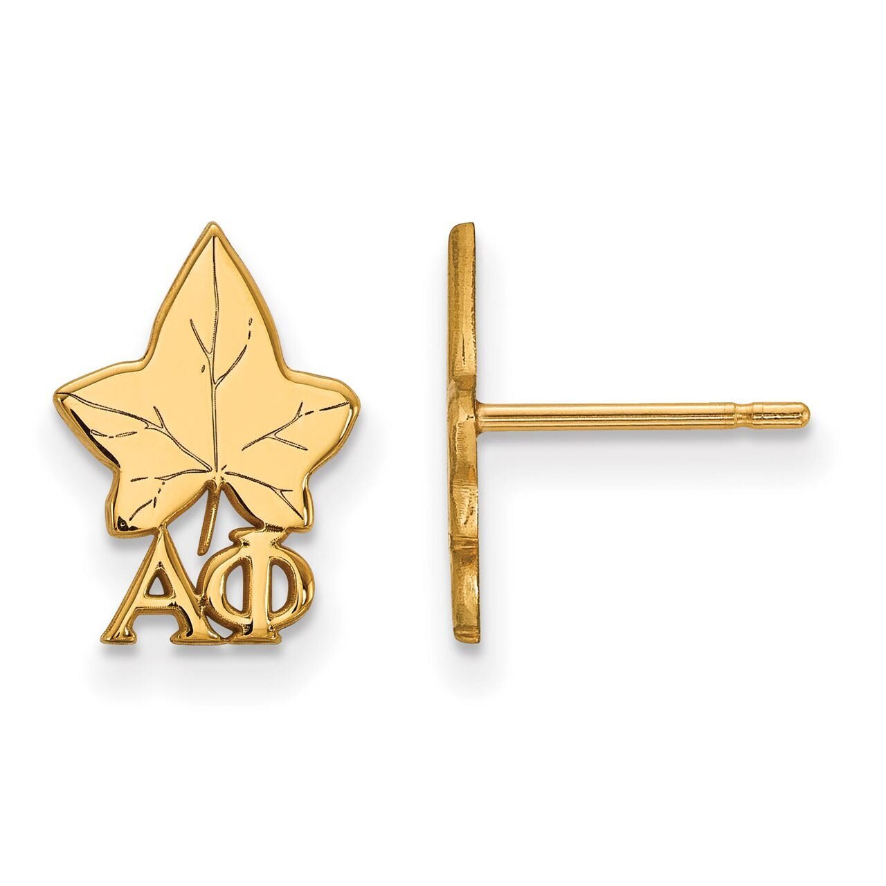 Alpha Phi Extra Small Post Earrings Gold-plated Silver GP038APH