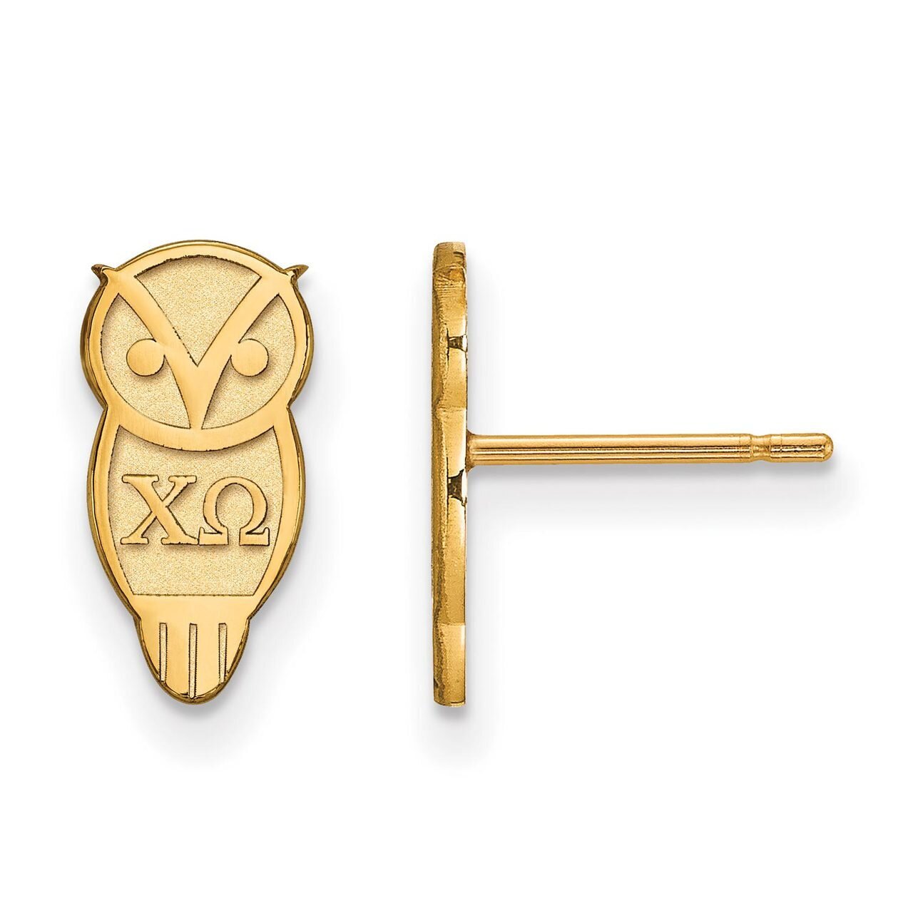 Chi Omega Extra Small Post Earrings Gold-plated Silver GP038CHO, MPN: GP038CHO, 886774939292