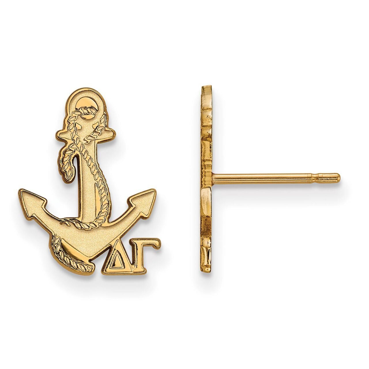 Delta Gamma Extra Small Post Earrings Gold-plated Silver GP038DG, MPN: GP038DG, 886774939322