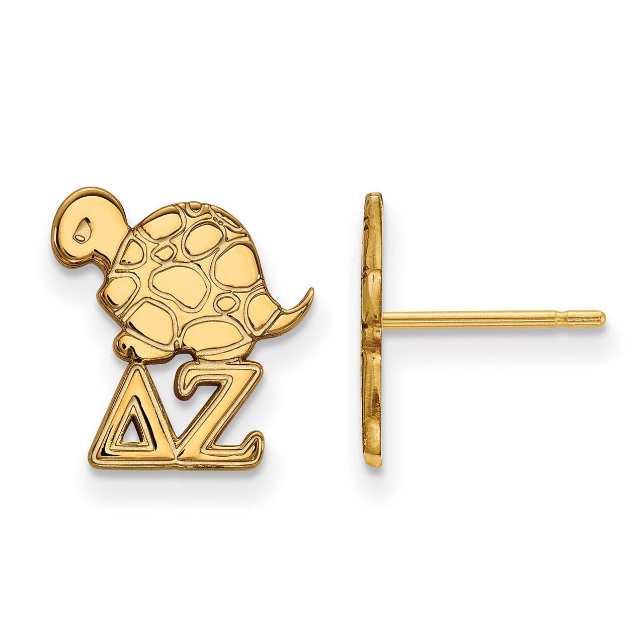 Delta Zeta Extra Small Post Earrings Gold-plated Silver GP038DZ