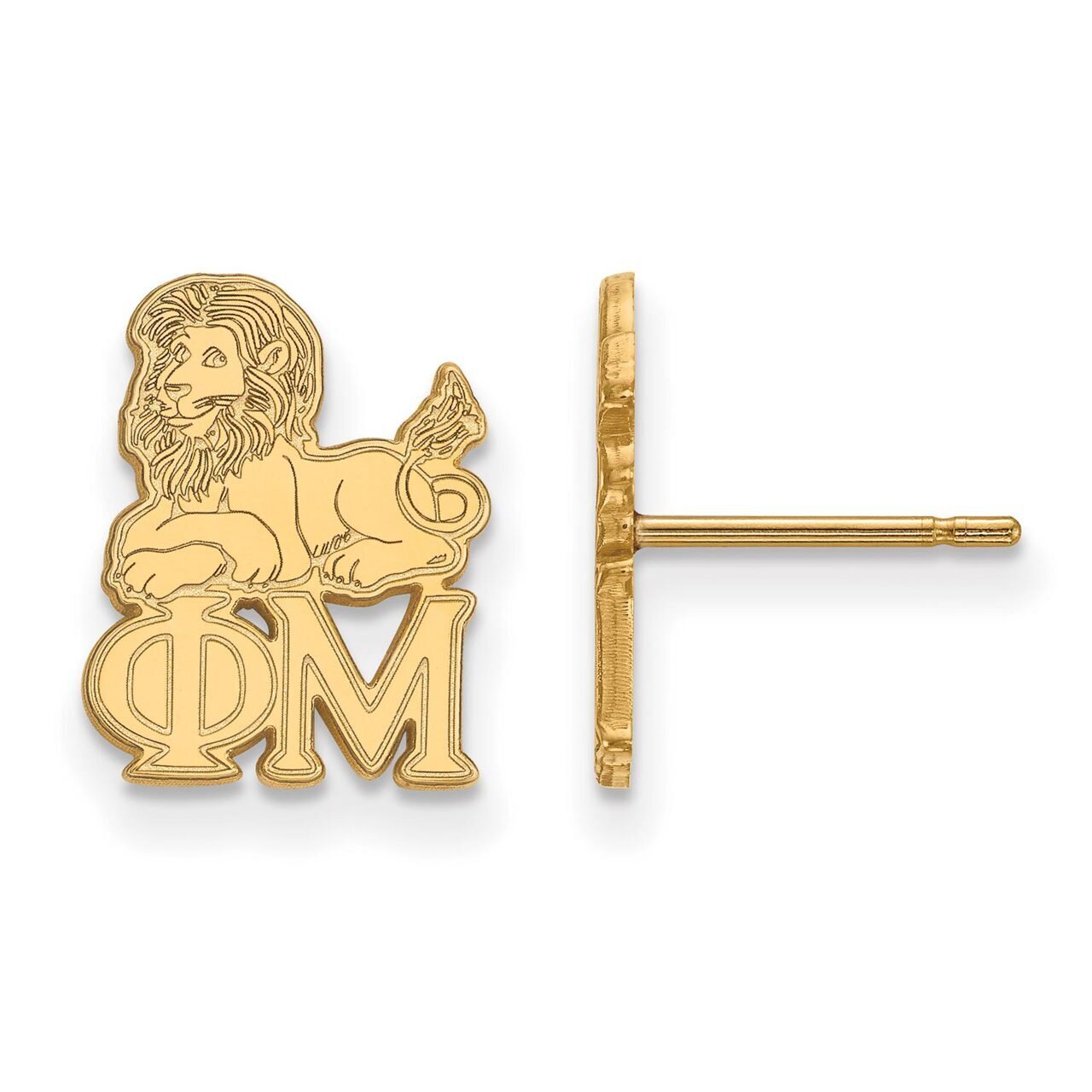 Phi Mu Extra Small Post Earrings Gold-plated Silver GP038PHM, MPN: GP038PHM, 886774939476