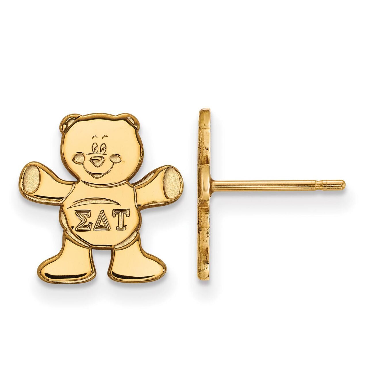 Sigma Delta Tau Extra Small Post Earrings Gold-plated Silver GP038SDT, MPN: GP038SDT, 886774939520