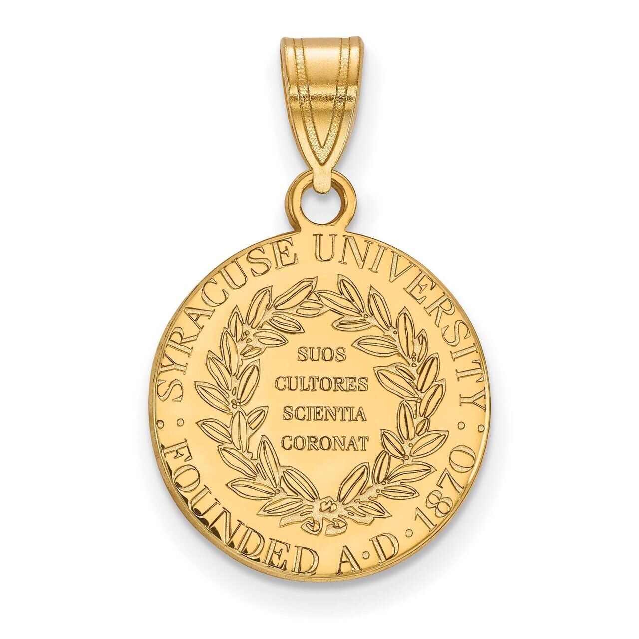 Syracuse University Medium Crest Pendant Gold-plated Silver GP038SYU