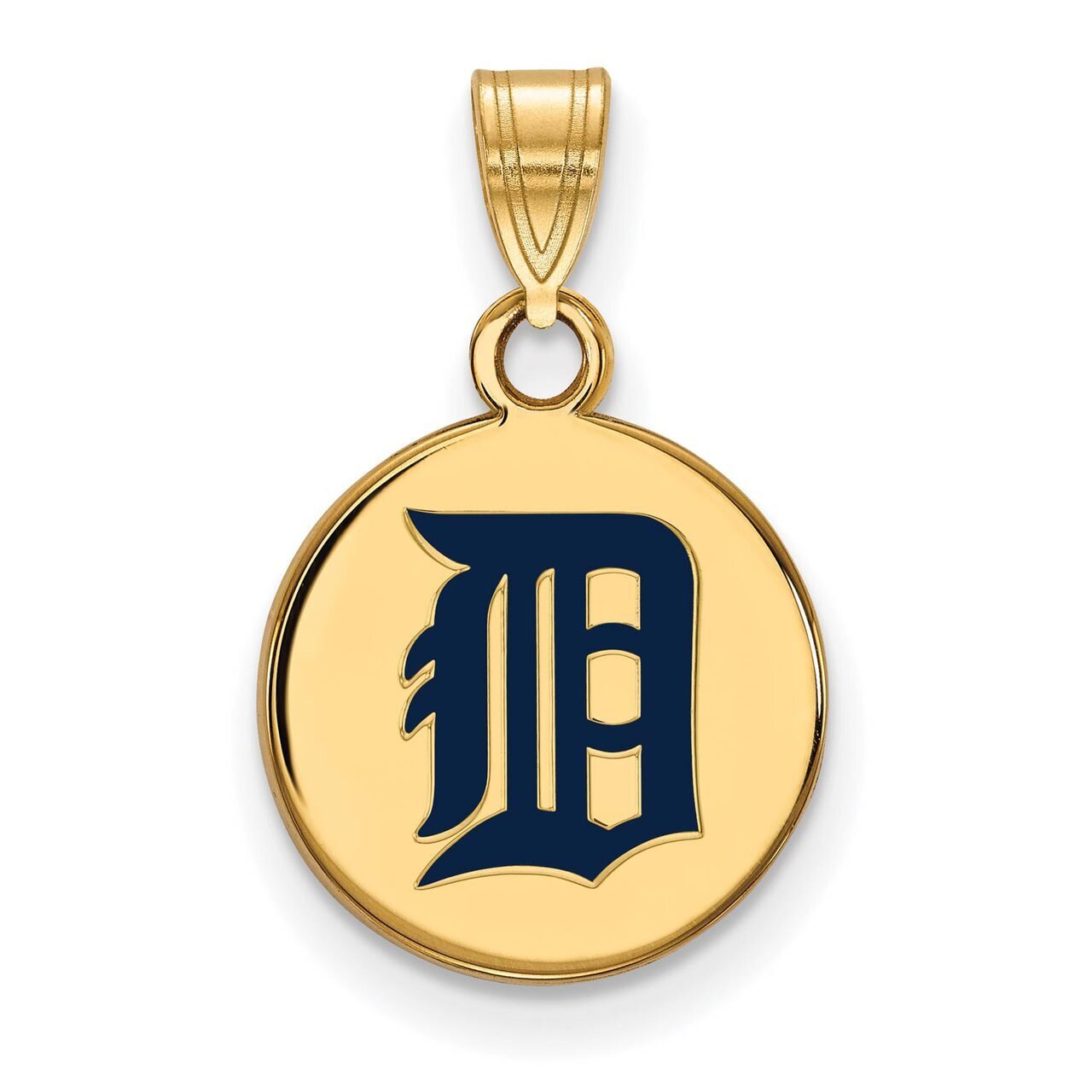 Detroit Tigers Small Enamel Disc Pendant Gold-plated Silver GP038TIG, MPN: GP038TIG, 886774939582