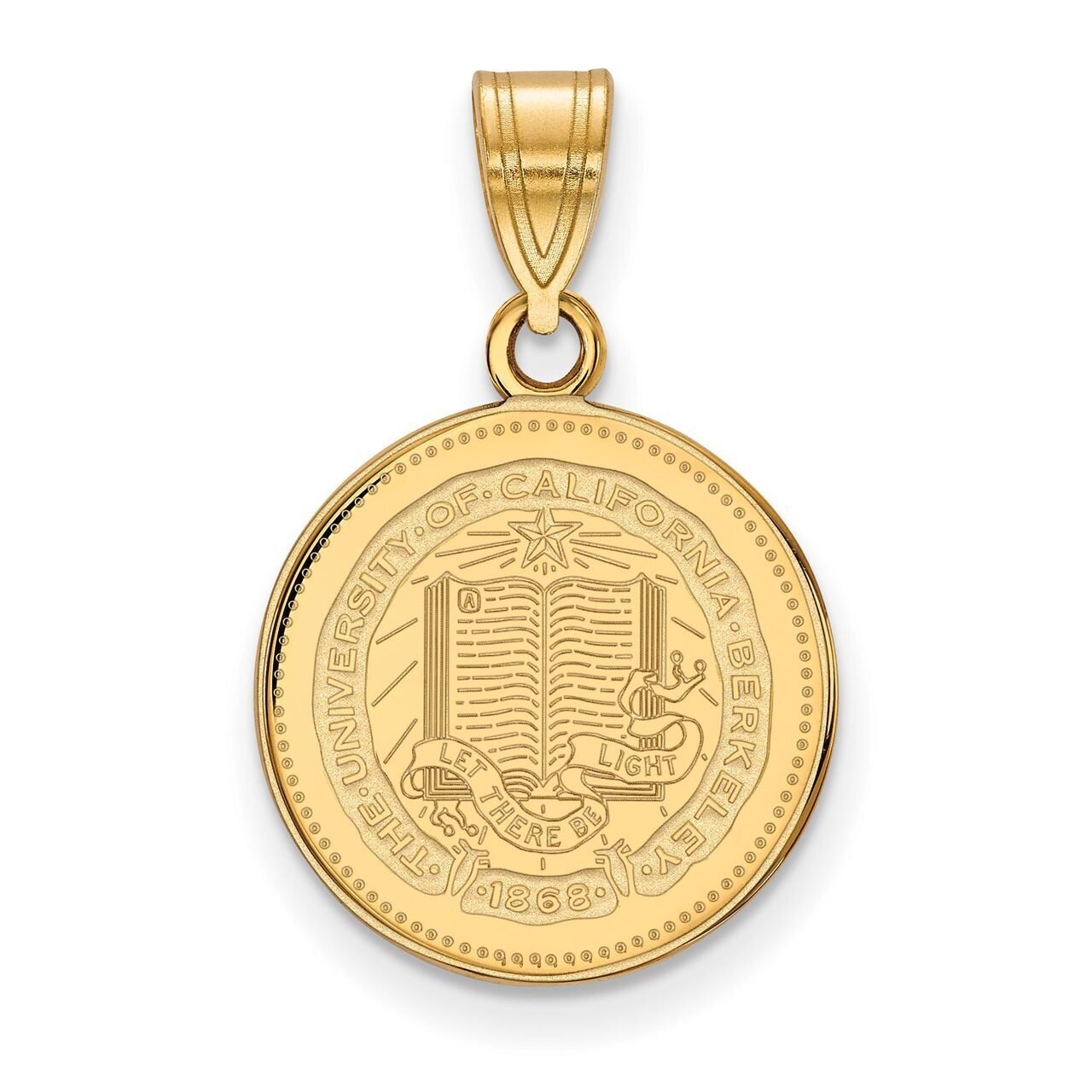 University of California Berkeley Medium Crest Pendant Gold-plated Silver GP038UCB