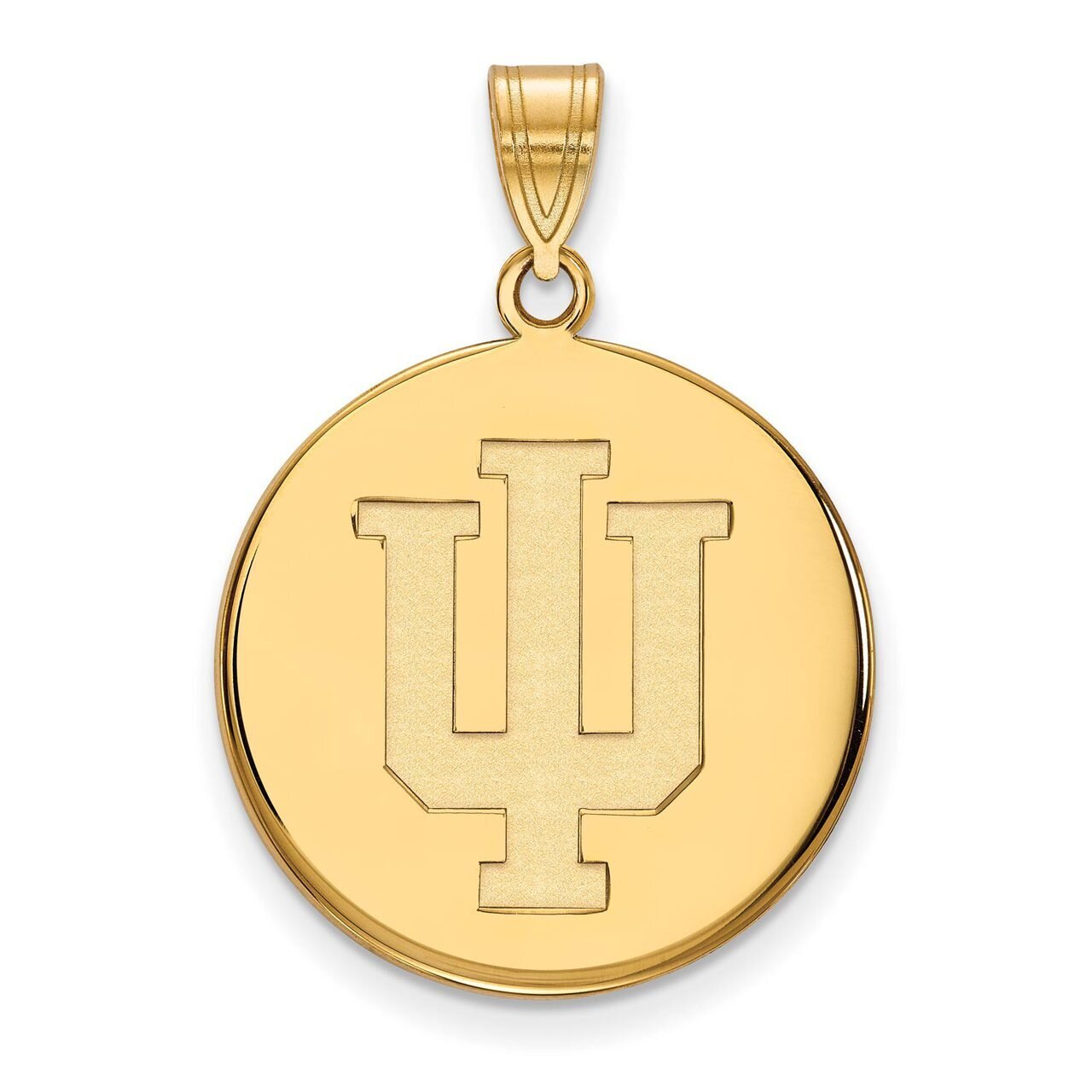Indiana University Large Disc Pendant Gold-plated Silver GP039IU