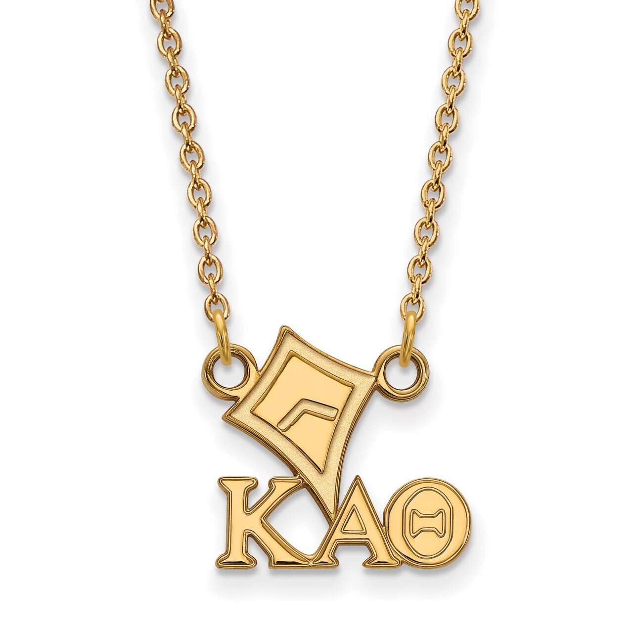 Kappa Alpha Theta Extra Small Pendant with 18 Inch Chain Gold-plated Silver GP039KAT-18