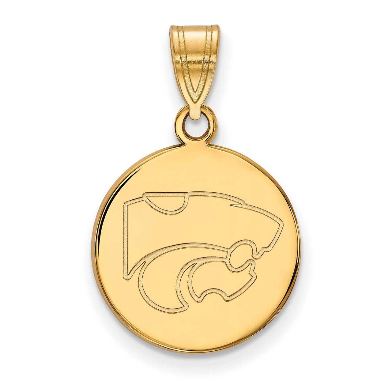 Kansas State University Medium Disc Pendant Gold-plated Silver GP039KSU, MPN: GP039KSU, 886774940021