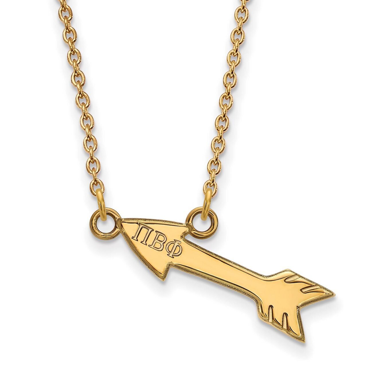 Pi Beta Phi Extra Small Pendant with 18 Inch Chain Gold-plated Silver GP039PBP-18, MPN: GP039PBP-18…