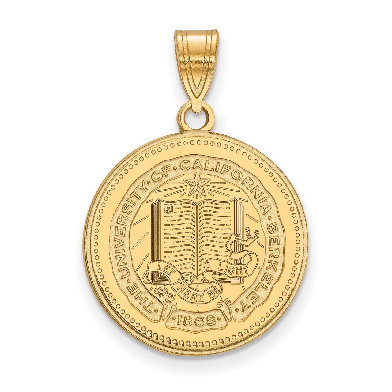 University of California Berkeley Large Crest Pendant Gold-plated Silver GP039UCB