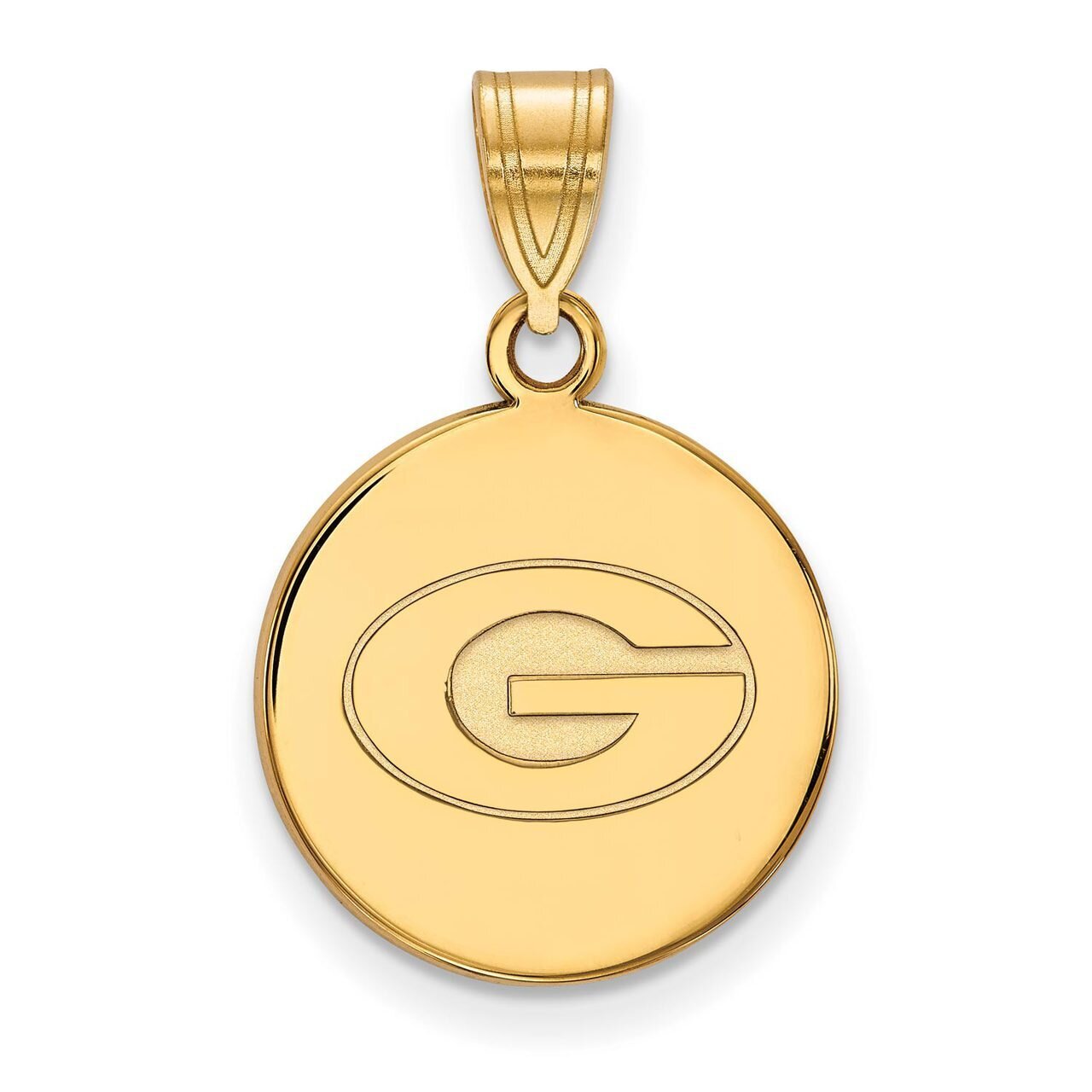 University of Georgia Medium Disc Pendant Gold-plated Silver GP039UGA