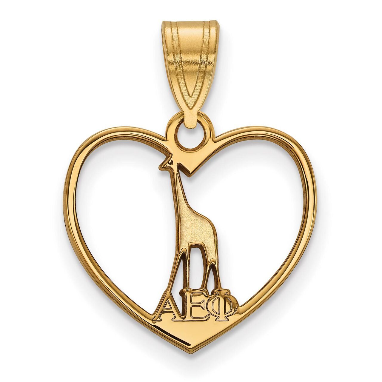 Alpha Epsilon Phi Heart Pendant Gold-plated Silver GP040AEP