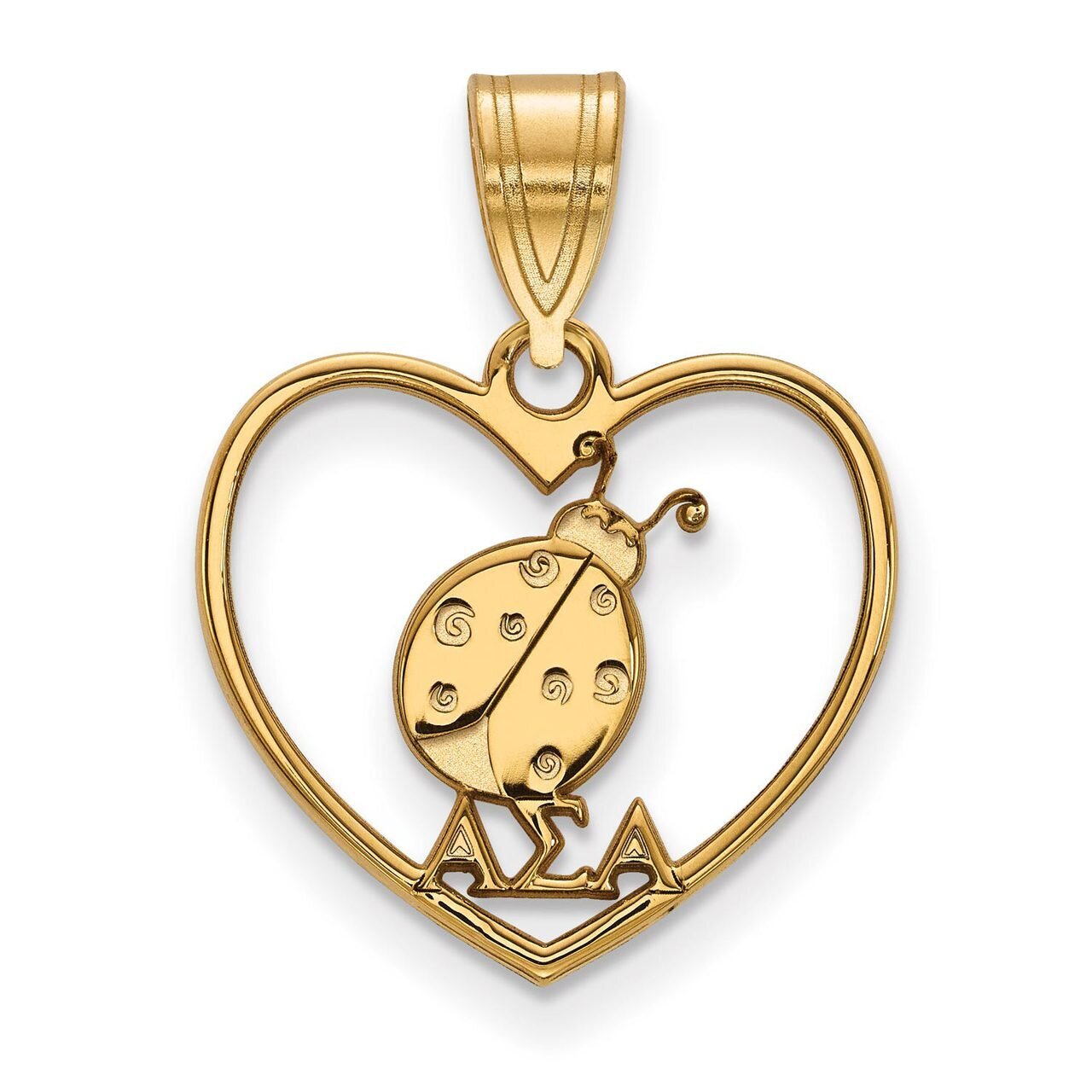 Alpha Sigma Alpha Heart Pendant Gold-plated Silver GP040ASI, MPN: GP040ASI, 886774940588