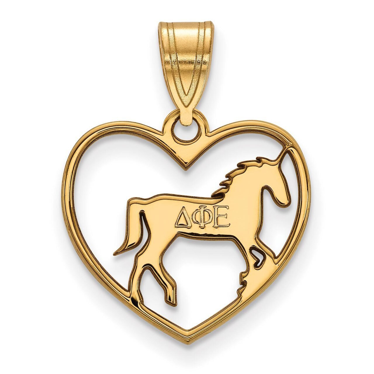Delta Phi Epsilon Heart Pendant Gold-plated Silver GP040DPH, MPN: GP040DPH, 886774940670