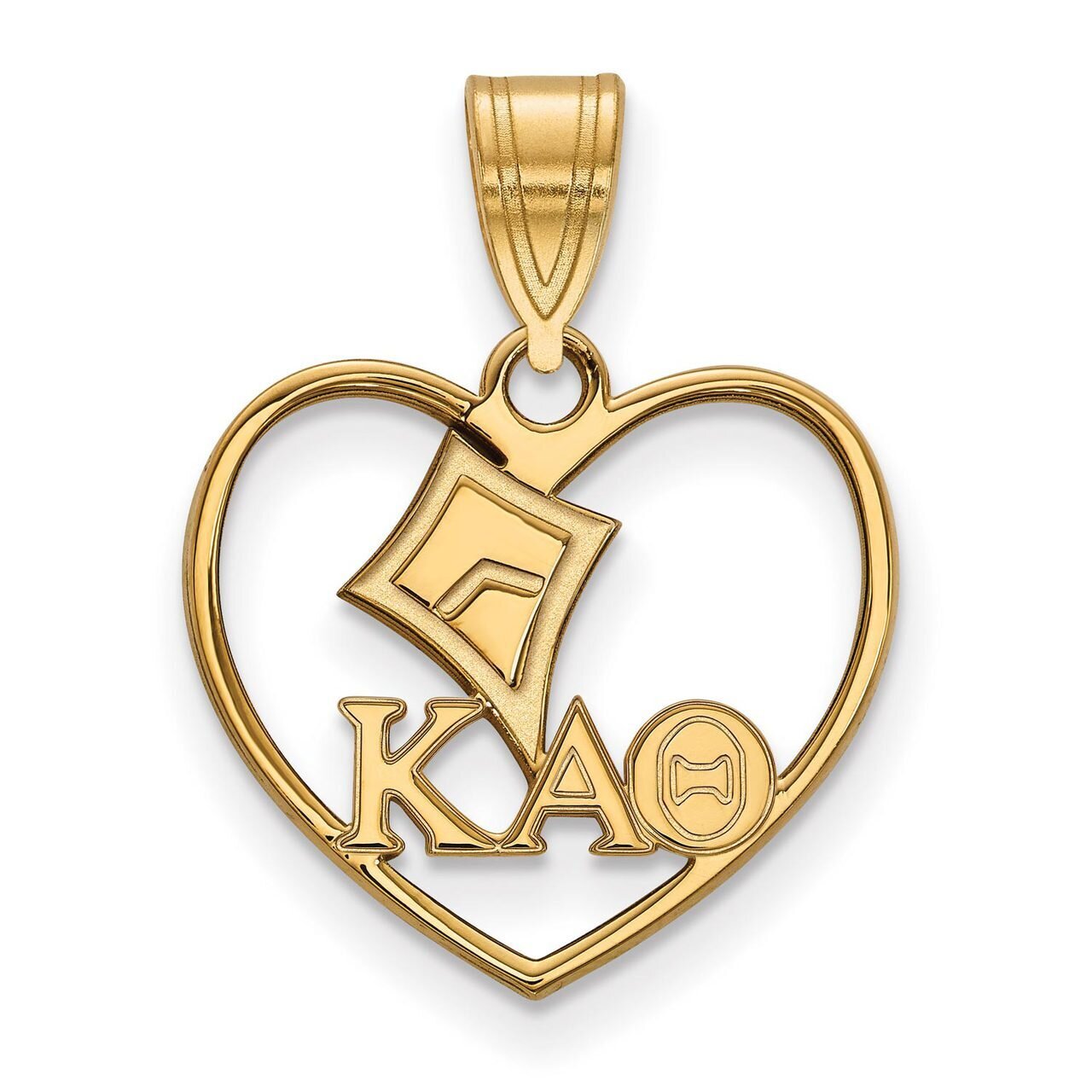 Kappa Alpha Theta Heart Pendant Gold-plated Silver GP040KAT, MPN: GP040KAT, 886774940731