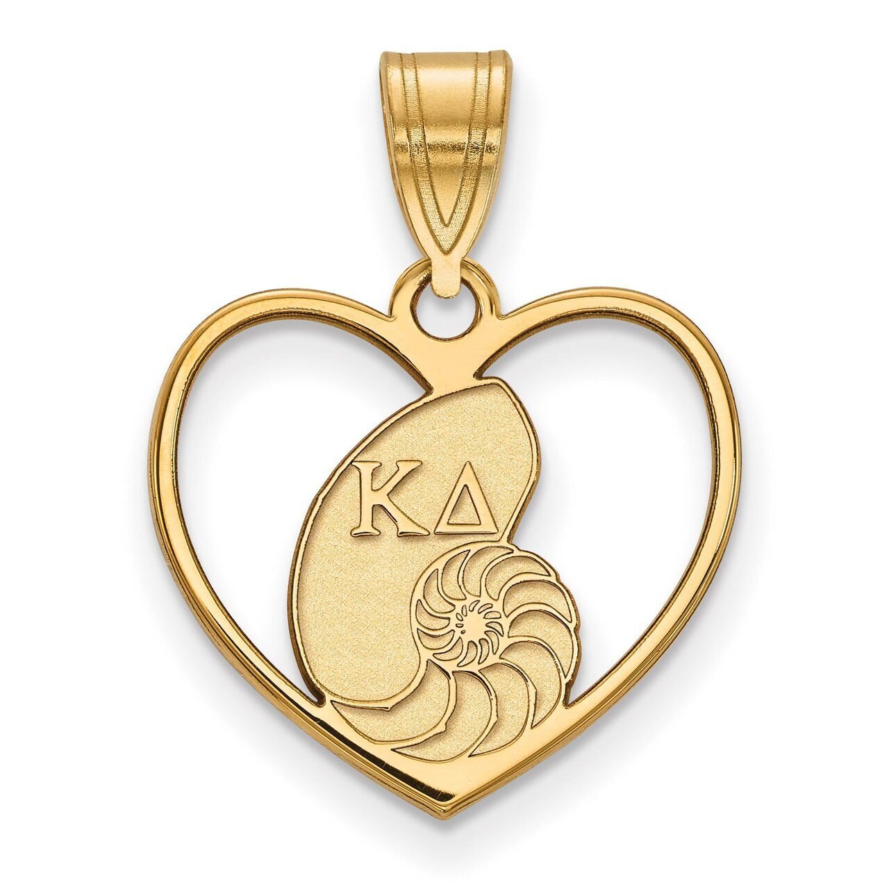 Kappa Delta Heart Pendant Gold-plated Silver GP040KD, MPN: GP040KD, 886774940748