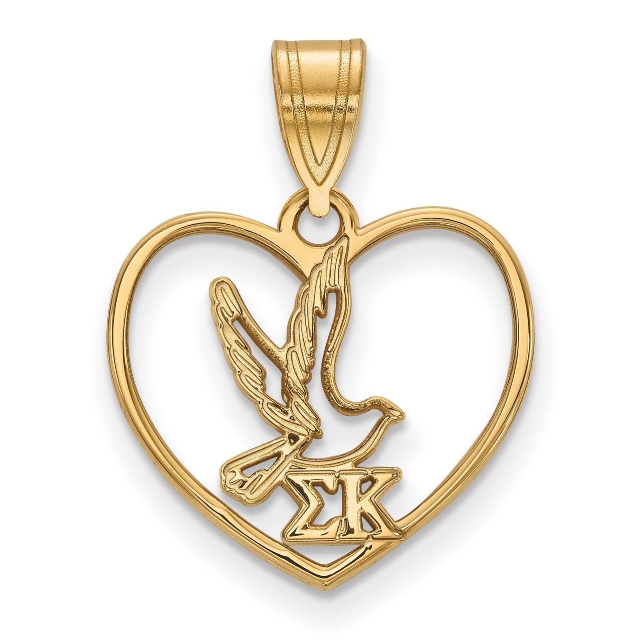Sigma Kappa Heart Pendant Gold-plated Silver GP040SKP