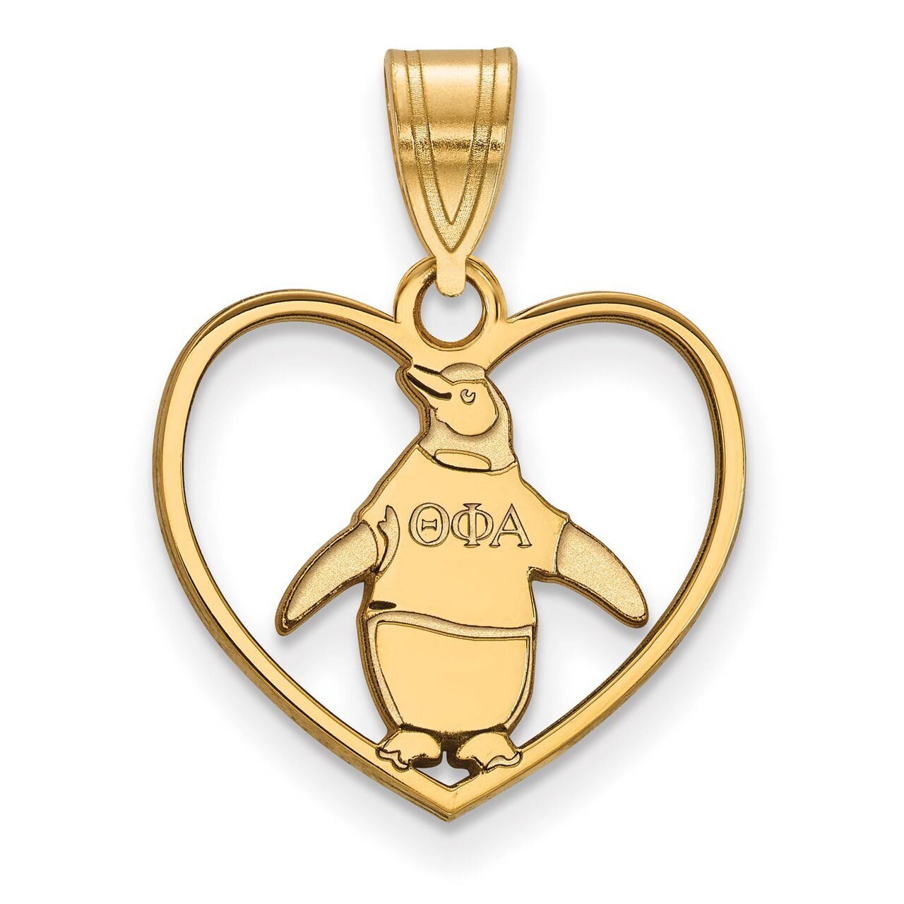 Theta Phi Alpha Heart Pendant Gold-plated Silver GP040TPA