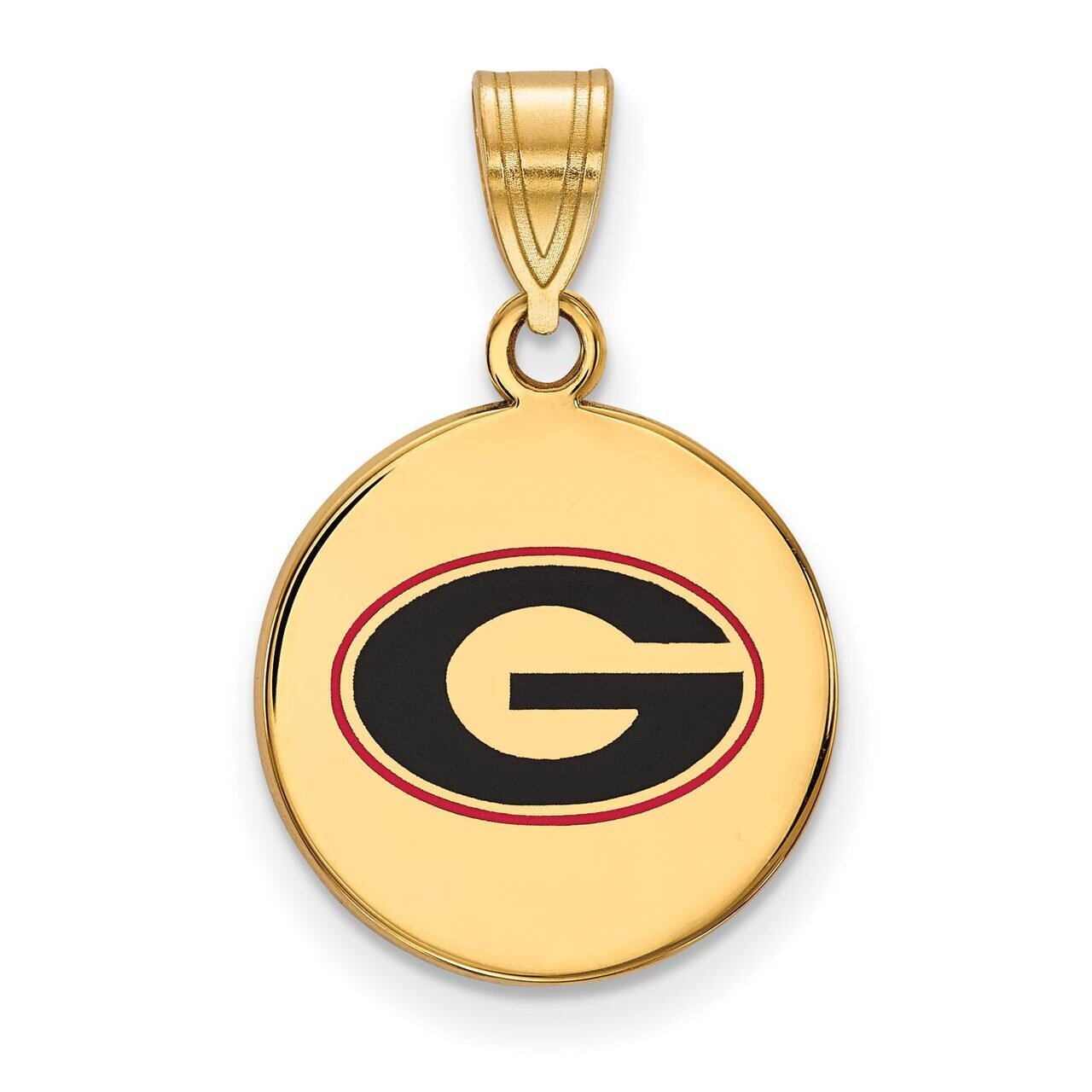 University of Georgia Medium Enamel Disc Pendant Gold-plated Silver GP040UGA, MPN: GP040UGA, 886774…