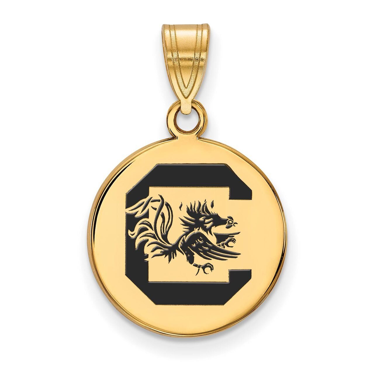 University of South Carolina Medium Enamel Disc Pendant Gold-plated Silver GP040USO, MPN: GP040USO,…