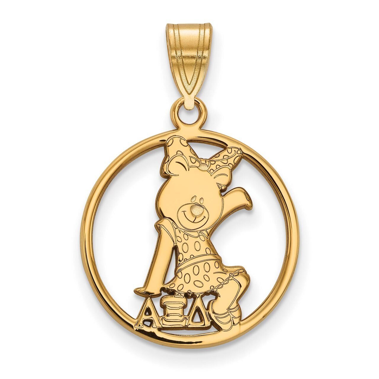 Alpha Xi Delta Small Circle Pendant Gold-plated Silver GP041AXD, MPN: GP041AXD, 886774941325